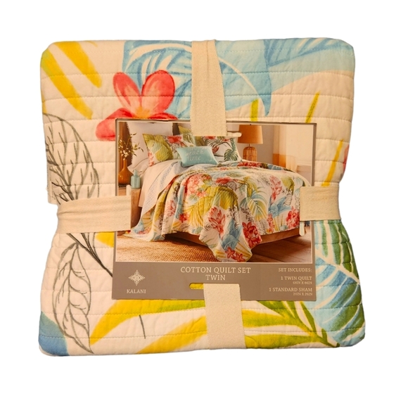 NEW! Kalani~Twin Quilt Set~ Tropical Beach Theme - Picture 1 of 3
